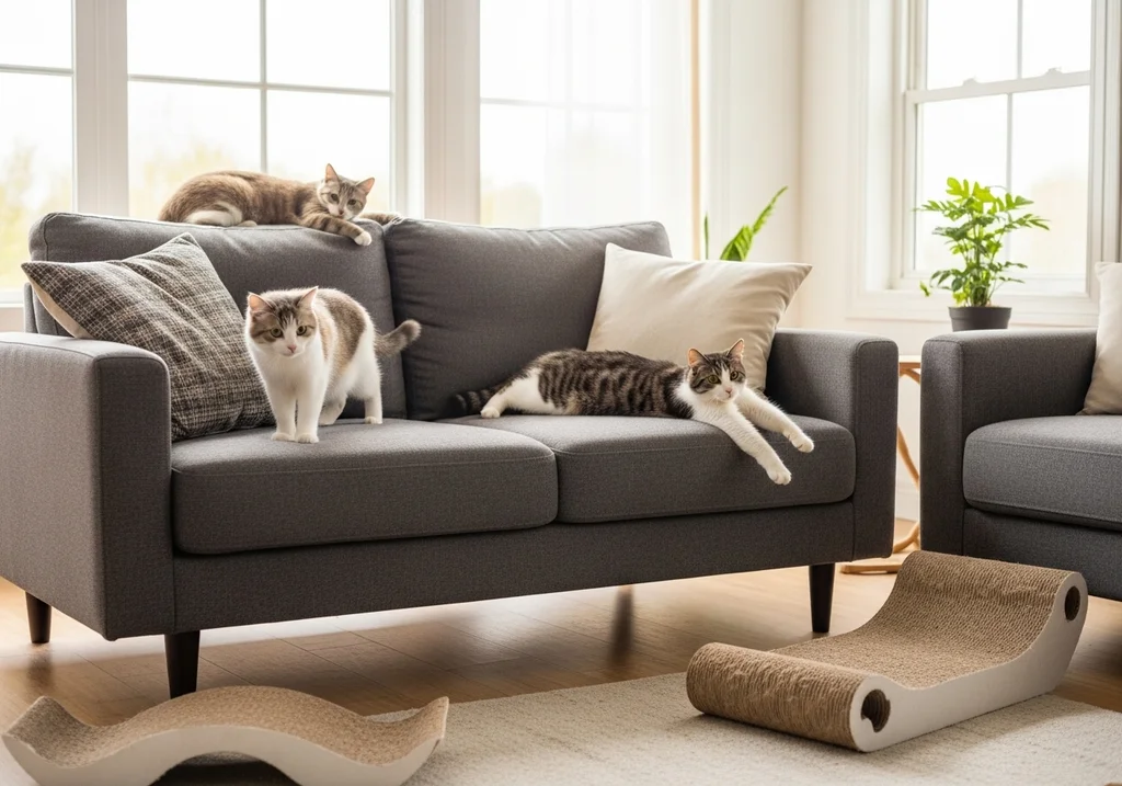 Quel canapé choisir quand on a un chat pour limiter griffures, poils et taches ?