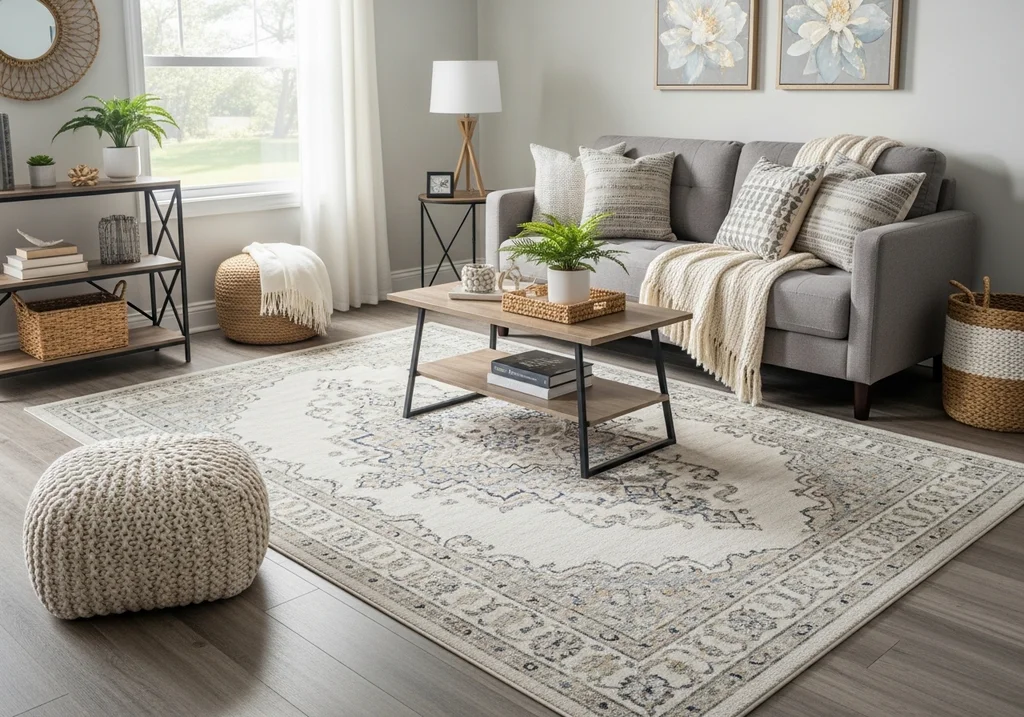 salon cozy tapis